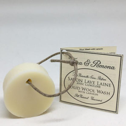 Savon solide lave laine Flora &amp; Pomona - rond 40 gr