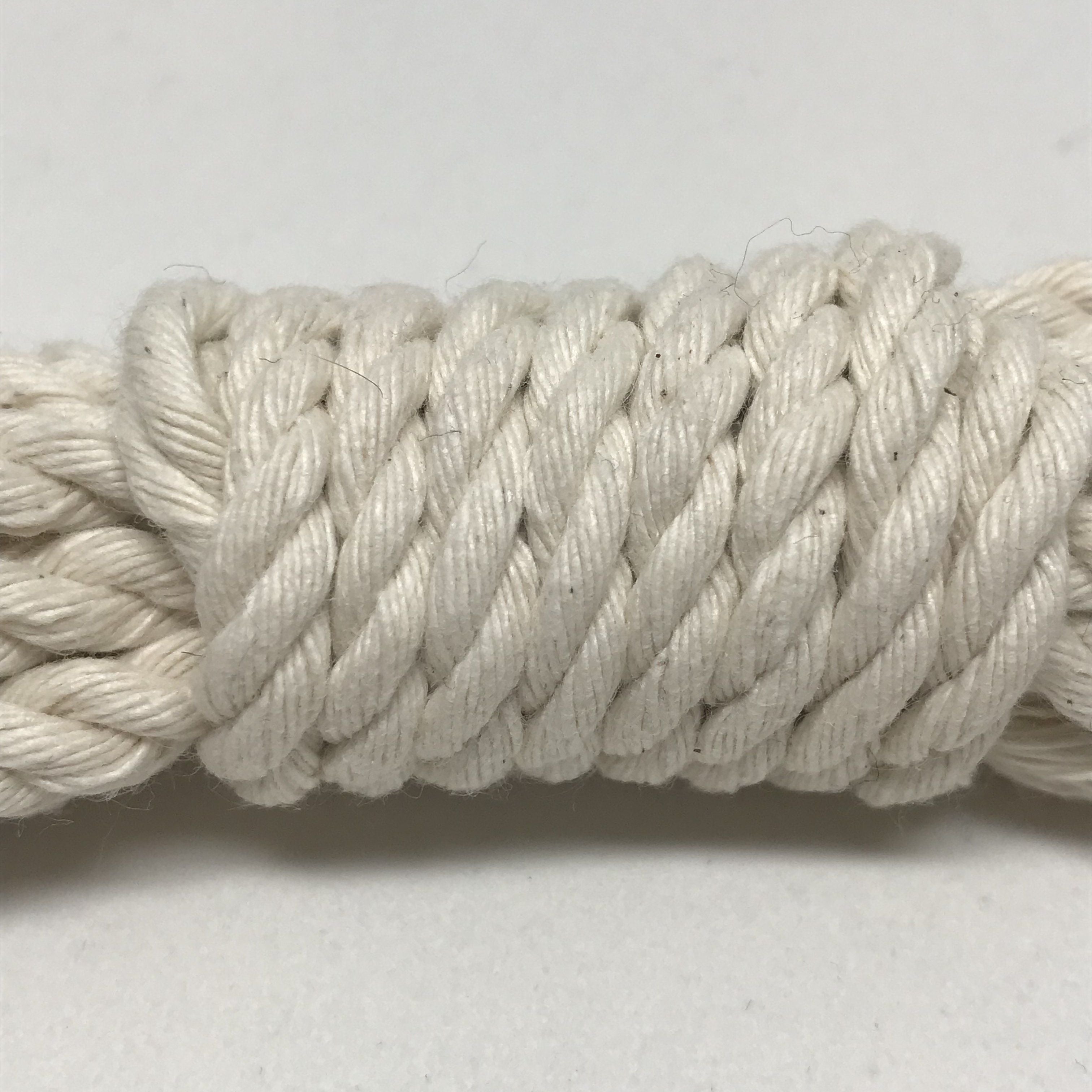 Corde coton macrame naturel gros plan
